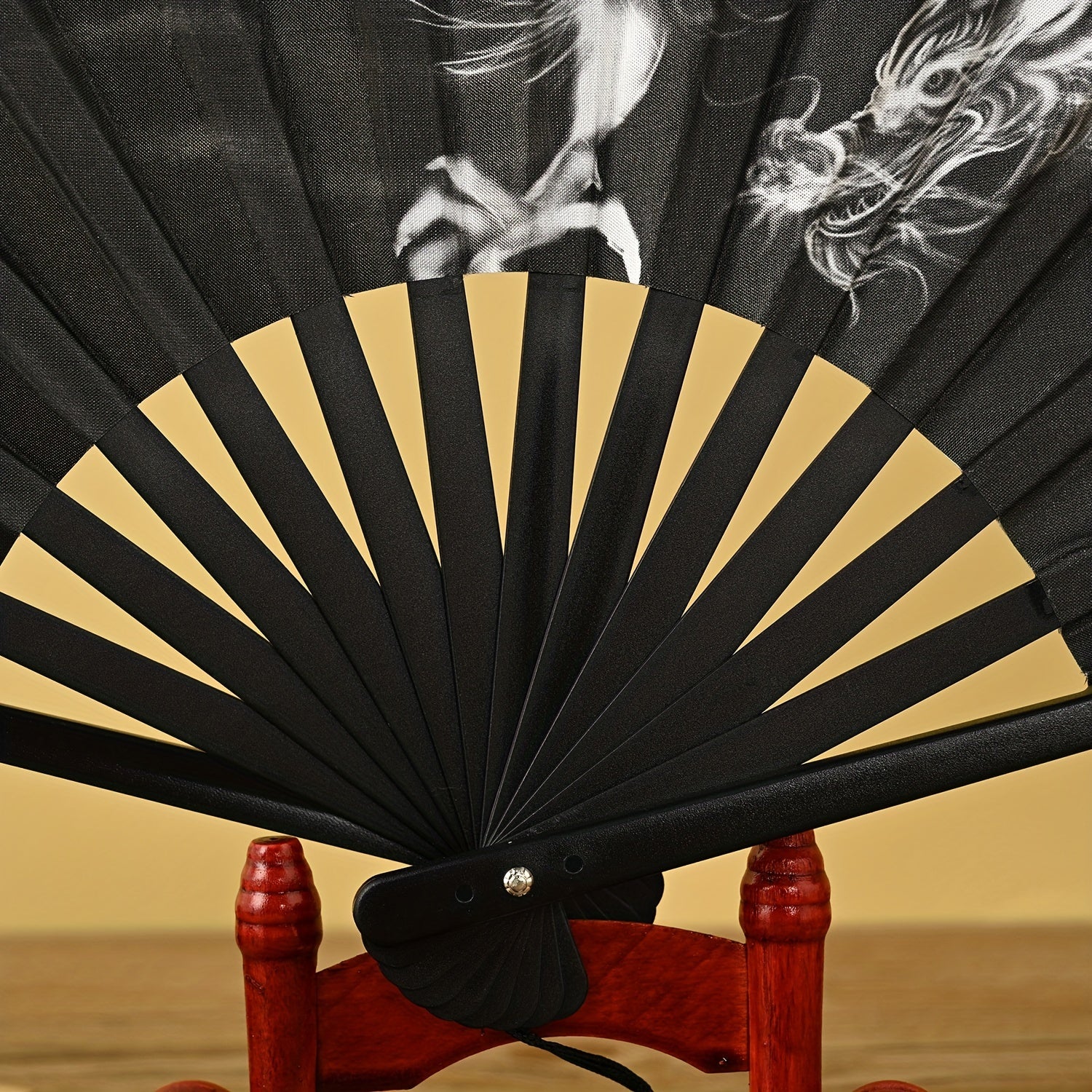 Ancient Style 32 Cm Folding Fan with Tassel Pendant for Men
