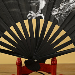 Ancient Style 32 Cm Folding Fan with Tassel Pendant for Men