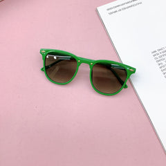 Girl's Round Metal Frame UV Protection Sunglasses