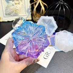 Snowflake Box Resin Mold with Lid Jewelry Jar Silicone Mold DIY Candy