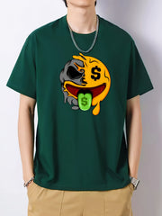Funny Print Men's Graphic Cotton Crew Neck T shirt