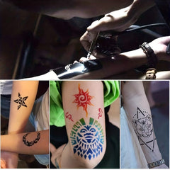 12 Colors Airbrush Temporary Tattoo Ink for Body Paint 1 oz