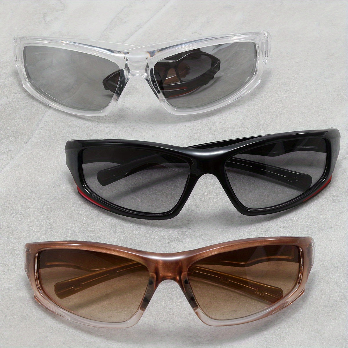 3 Pairs Men's Punk Sunglasses UV Protection