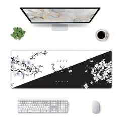 Cherry Blossoms Mouse Pad Japanese Sakura Desk Mat 80X30cm Non Slip Rubber Base