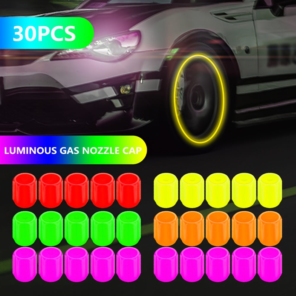 Mini Luminous Tire Valve Covers Night Wheel Decorative Auto Accessories
