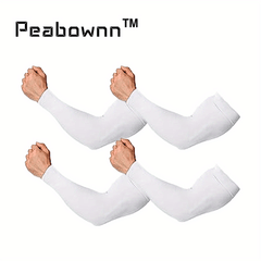 4 Pairs Sunscreen Arm Sleeves for Men and Women - Cooling Sports Sleeve