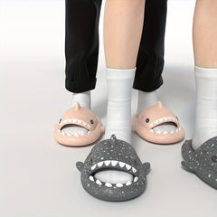 Cartoon Shark Luminous Slippers Girls Non Slip Lightweight Open Toe Slippers