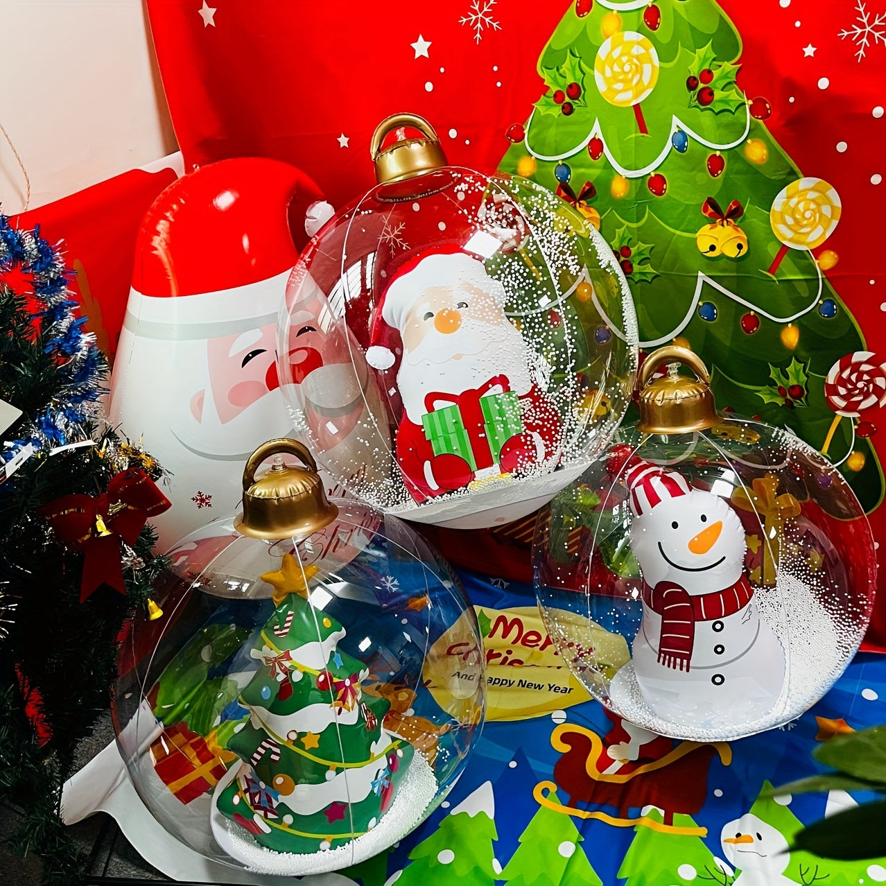Giant Inflatable Christmas Ball, Outdoor PVC Decorated Ball