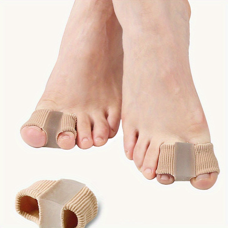 Silicone Forefoot Pad Toe Separator Double Hole Sleeve Toe Orthotics