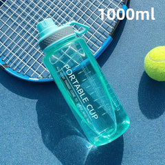 1000ml Large Capacity Plastic Water Bottle for Outdoor Sports Fitness Travel