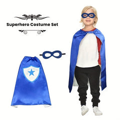 Kid's Superhero Cape & Mask Set - Halloween Party Favors