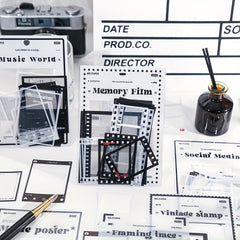 15pcs Large Retro Film Border Journal Stickers Pack