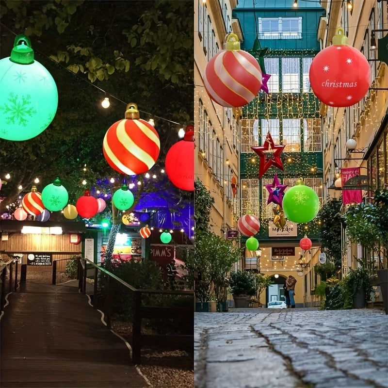 24" Rechargeable 16 Colors LED Light Inflatable Christmas Ball
