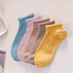 10 Pairs Women's Low Cut Ankle Socks Soft & Lightweight Solid Stockings