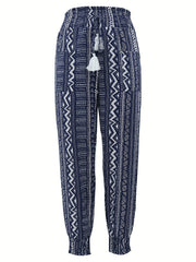 All Over Print Dual Pockets Pants for Women