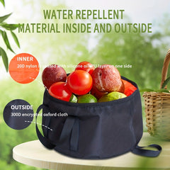 Portable Foldable Bucket Lightweight Nylon Washbasin 10L