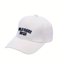 Embroidery Letter Duck Tongue Hat for Big Head Circumference