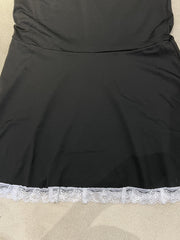 Sexy Naughty Maid Role Play Costume Lace Trim Slip Dress