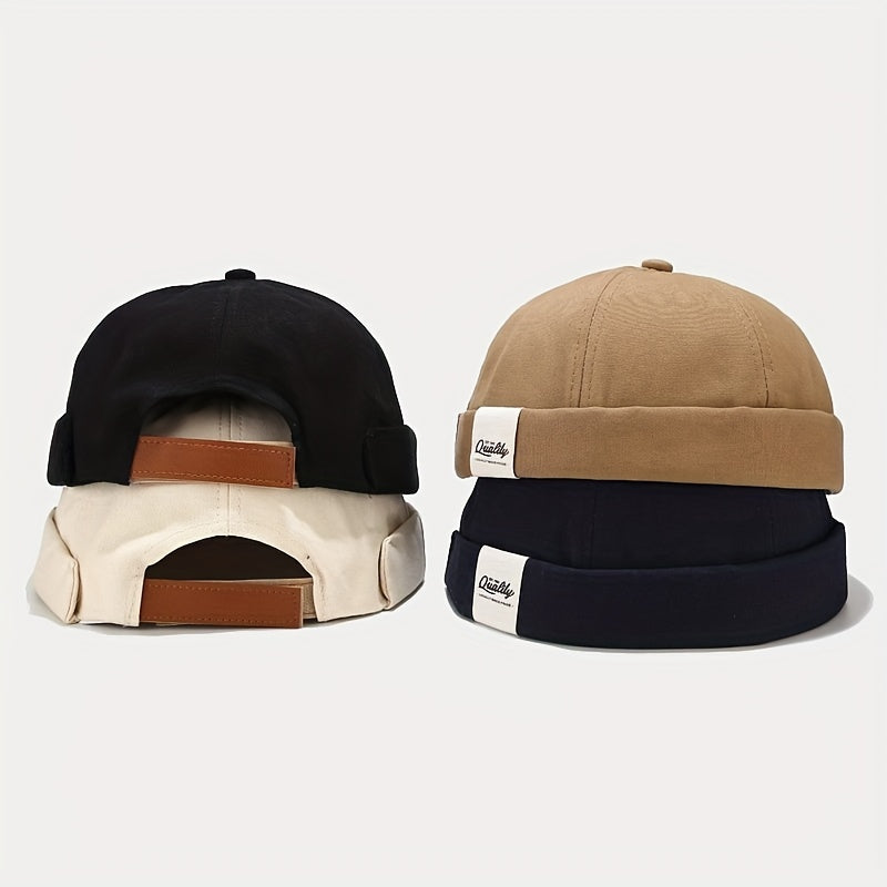 Men's Beanie Hat with Cloth Label