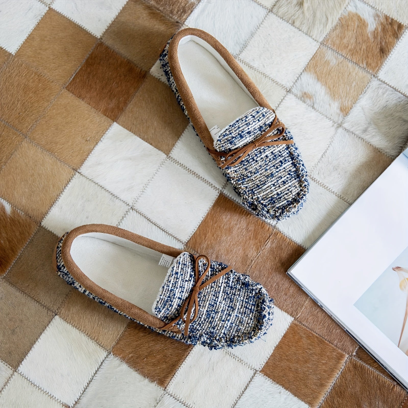 Women's Bowknot Flat Slippers Soft Comfort Shoes