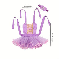 Tutu Skirt & Flower Headband Set for Newborn Baby Girls & Toddlers