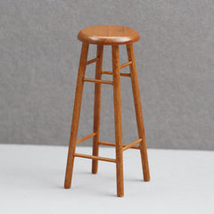 Dollhouse Furniture 4 Colorful High Stools Round Seats Compact Dollhouse Decor