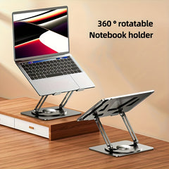 360 Degree Rotating Laptop Stand Aluminum Alloy Desk Compatible Air Pro