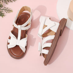 Bowknot Open Toe Sandals for Girls Lightweight Anti Slip Sandals