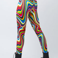 Aesthetics Print Butt Lifting Leggings for Workouts & Yoga