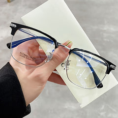 Square Clear Lens Glasses Titanium Frame