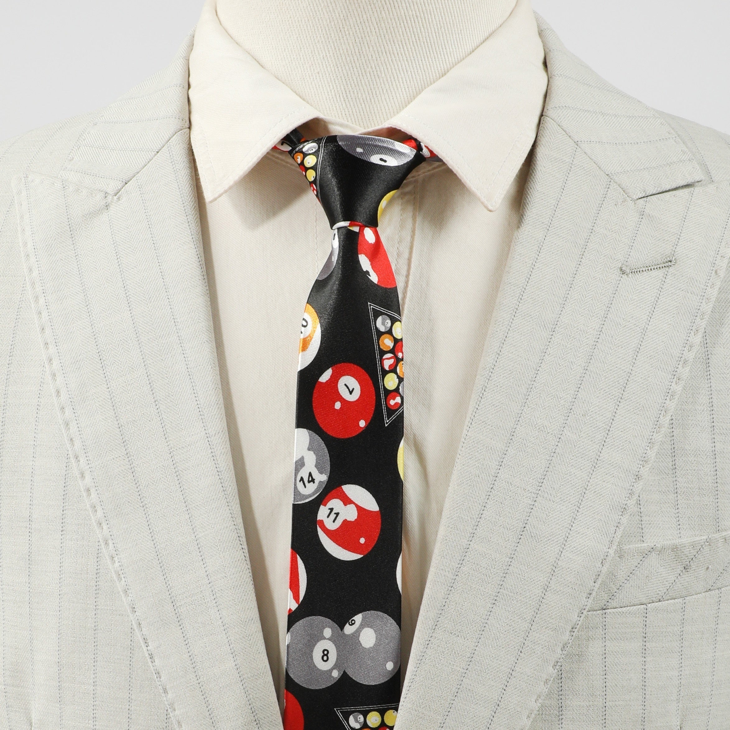 Men's Funny Billiards Pattern Tie Daily Neckties