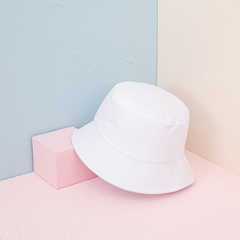 Dinosaur Embroidery Bucket Hat Solid Casual Summer Sunscreen Fisherman Cap