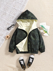 Boys Camo Fleece Zip Hoodie Coat for Autumn