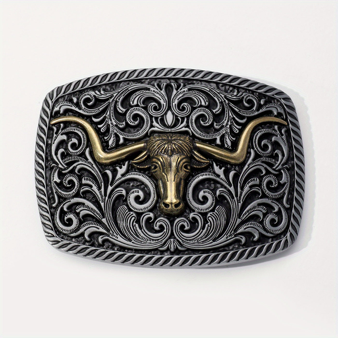 Retro Bull Head Belt Buckle Western Jeans Accessories