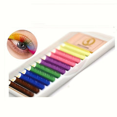 Colorful Lashes 0.07mm Eyelash Extension 8-15mm Mix Soft False Eyelashes