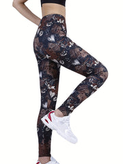 Floral Printed Yoga Pants High Waist Leggings