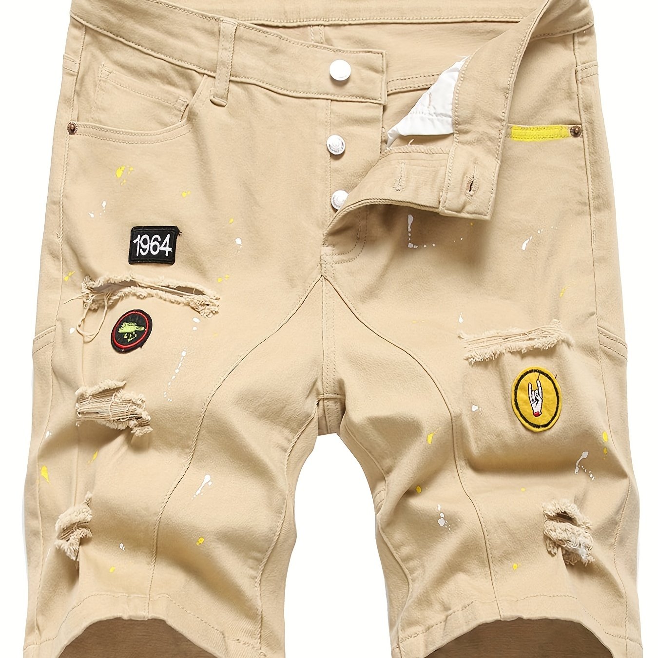 Men's Street Style Ripped Denim Shorts