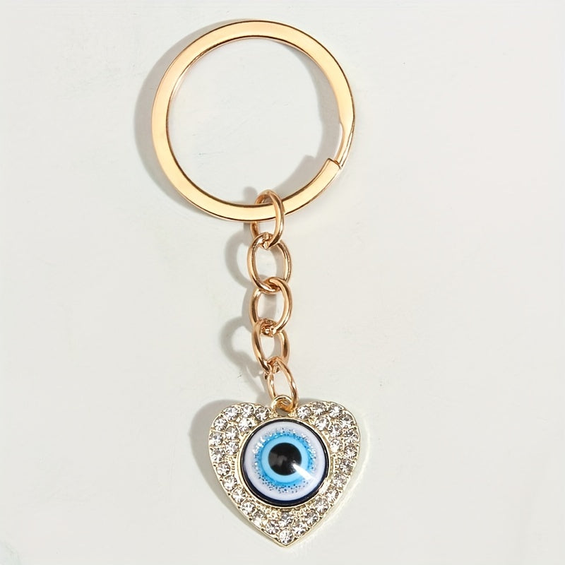 Customizable Demon's Eye Keychain Rhinestone Charm