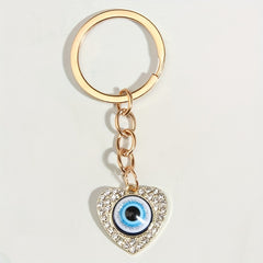 Customizable Demon's Eye Keychain Rhinestone Charm