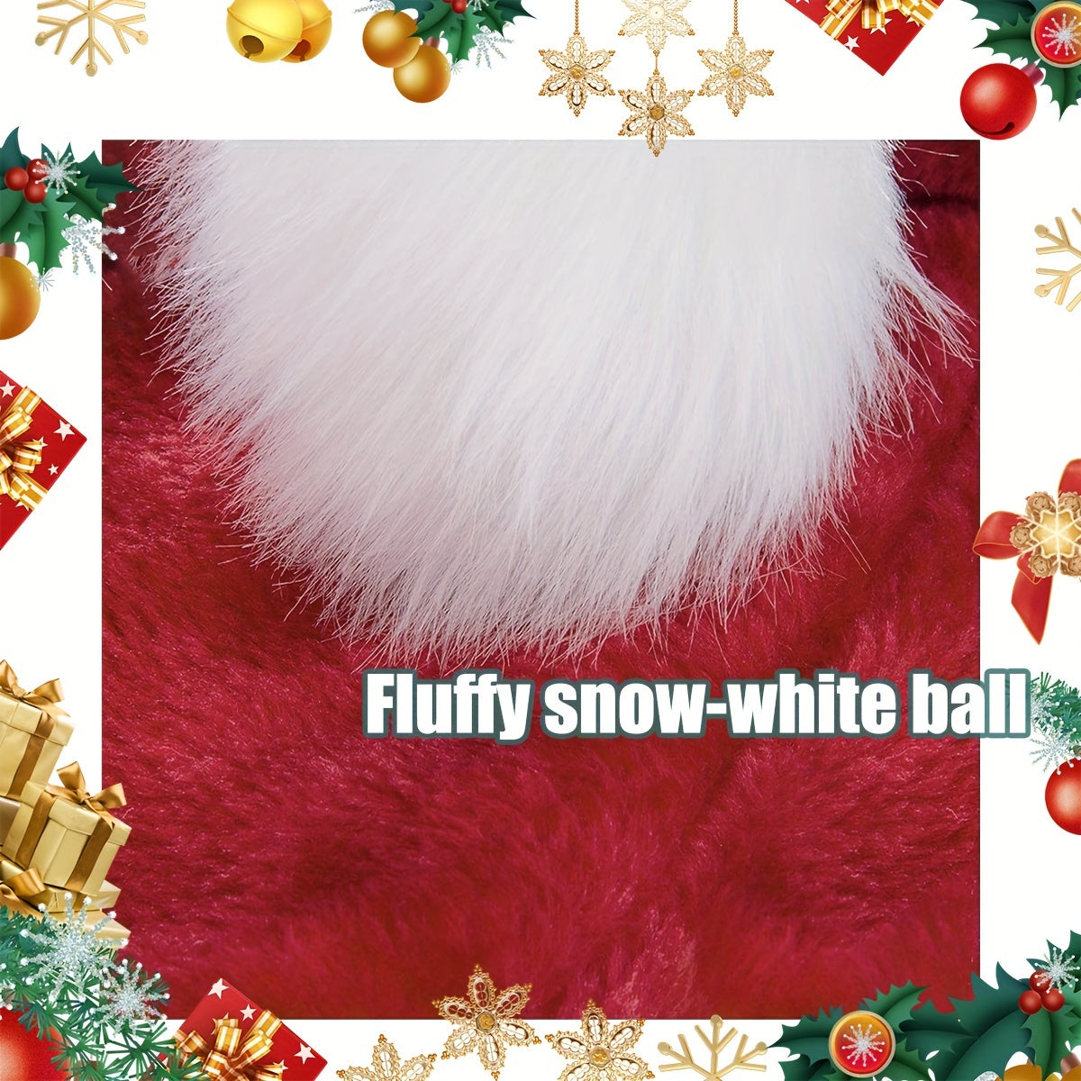 4pcs Santa Hat For Adults Christmas Hat Extra Thick Year Celebrations