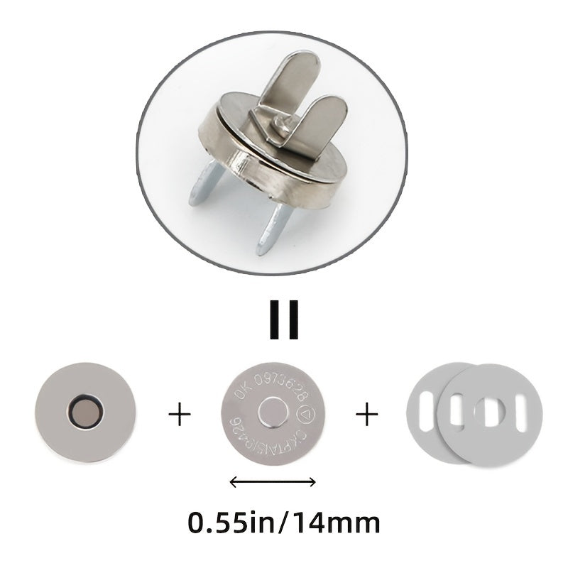 10pcs Round Strong Magnet Metal Snap Magnetic Button