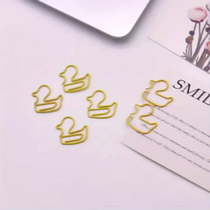 20pcs Duck Metal Animal Paper Clip Special shaped Crank Pin Bag