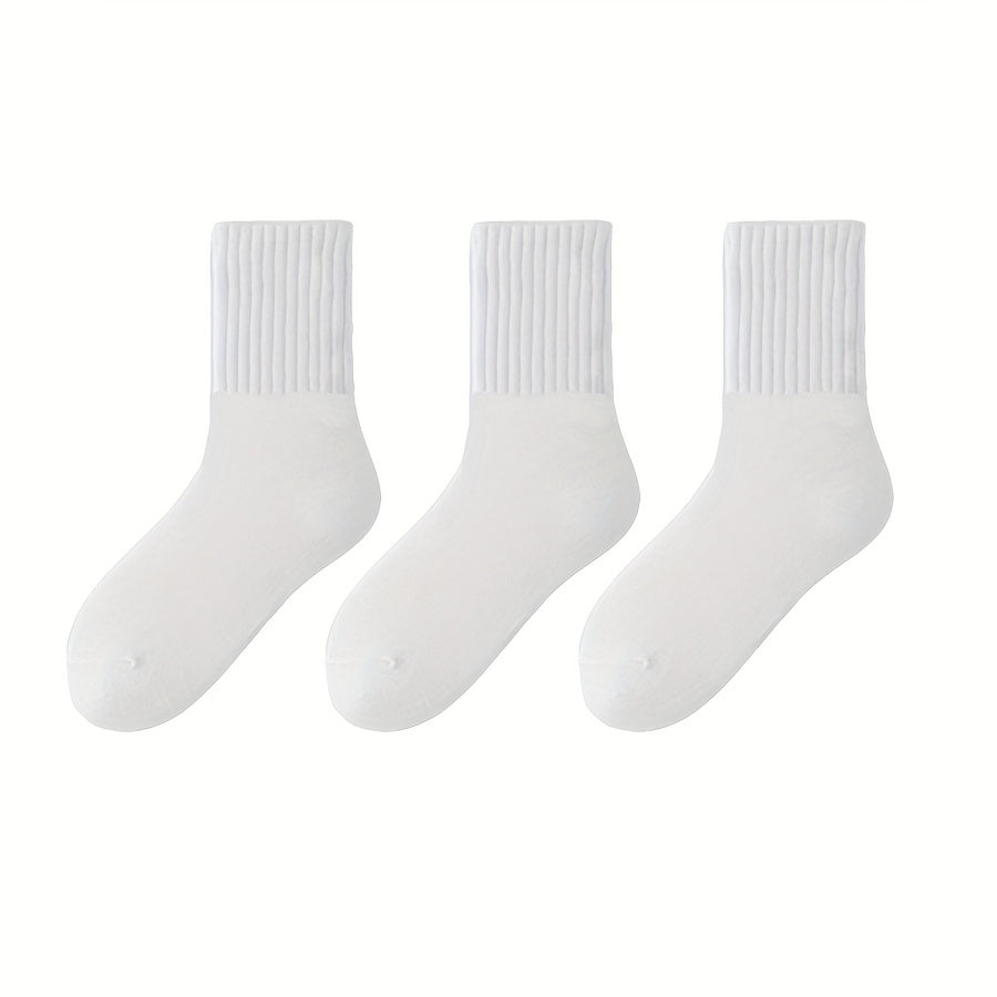 10 Pairs Breathable Solid Socks Women's Stockings