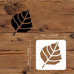 9pcs Leaf Paintings Wooden Templates