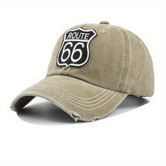Washed Embroidered Baseball Cap Outdoor Sunshade Peaked Cap