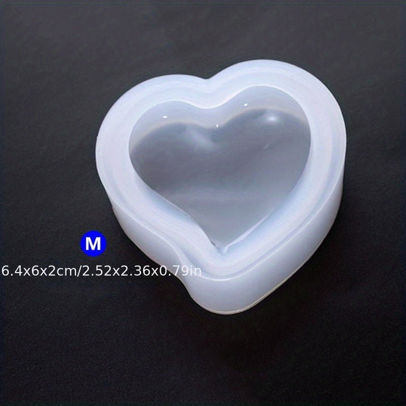 Silicone Epoxy Resin Mold Heart Shaped for DIY Jewelry Pendant Making