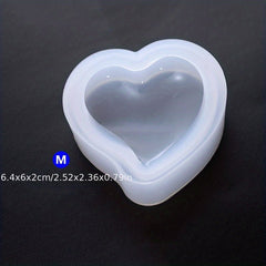 Silicone Epoxy Resin Mold Heart Shaped for DIY Jewelry Pendant Making