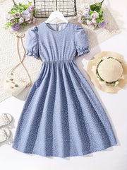 Girls Polka Dot Princess Dress - Party Beach Vacation Teen Summer Clothes