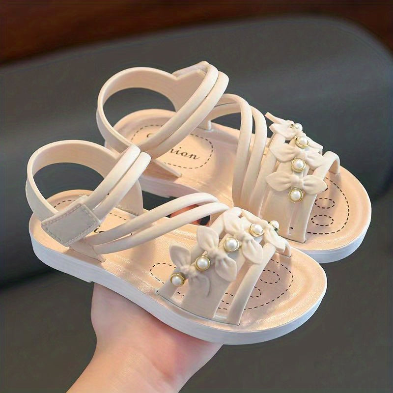 Toddler Girls Flower Flat Sandals Anti-Skid Soft Sole