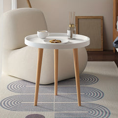Small Round Coffee Table Portable Space Saving Stable Side End Table